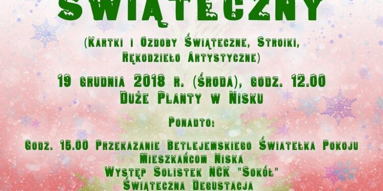 Nisko: Bożonarodzeniowy kiermasz już dziś