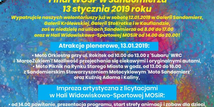 Sandomierz: 27 Finał Wielkiej Orkiestry Świątecznej Pomocy.