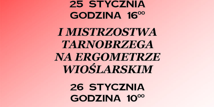 Tarnobrzeg. Podwójne mistrzostwa na ergometrze.