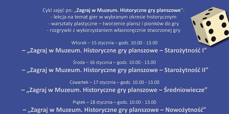Sandomierz: Zagraj w Muzeum. Historyczne gry planszowe.