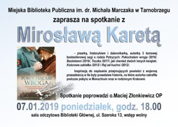 Tarnobrzeg. Spotkanie z pisarką  Mirosławą Karetą.