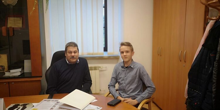 Sandomierz: Spotkanie przewodniczącego Rady Miasta Sandomierza z przewodniczącym Młodzieżowej Rady Miasta.