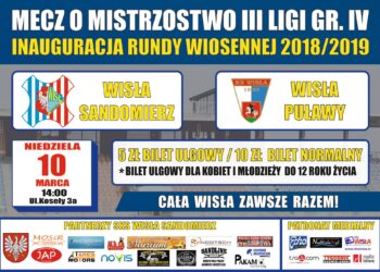 Sandomierz: W niedzielę mecz SKS 'Wisła’ Sandomierz – 'Wisła’ Puławy.