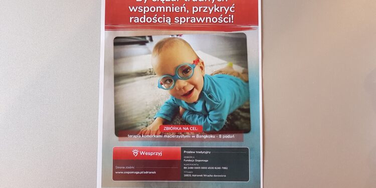 Region. Kuracja w Bangkoku szansą dla dwulatka z Jadachów.