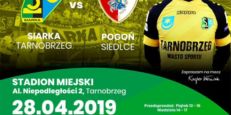 Tarnobrzeg: W niedzielę Siarka zagra z Pogonią Siedlce