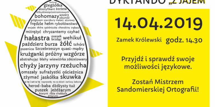 Sandomierz: Przyjmowanie zgłoszeń do udziału w I Sandomierskim Dyktandzie 'Z jajem’.