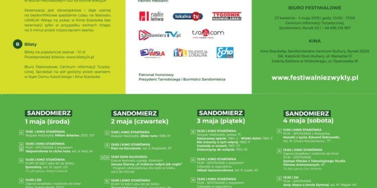 Sandomierz: XVI Festiwal Filmów – Spotkań Niezwykłych.