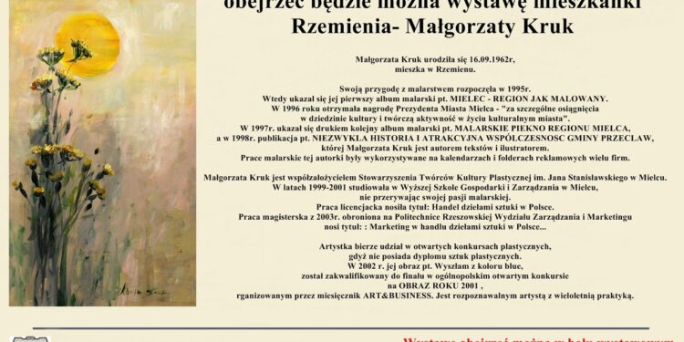 Przecław: Wystawa Małgorzaty Kruk.