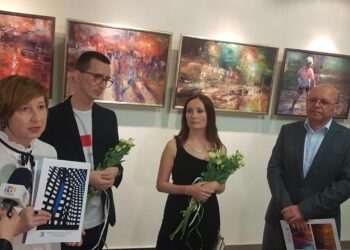 Tarnobrzeg. Wernisaż wystawy Marty Lipowskiej i Piotra Bednarskiego.