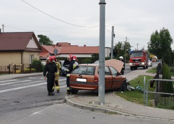 Tarnobrzeg. Wypadek w Wielowsi. Droga zablokowana.