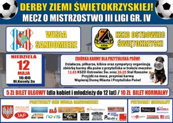 Sandomierz: „Wisła” Sandomierz – KSZO Ostrowiec Świętokrzyski.