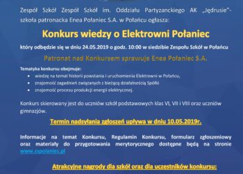 Połaniec. Konkurs Wiedzy o Elektrowni Połaniec. Atrakcyjne nagrody.