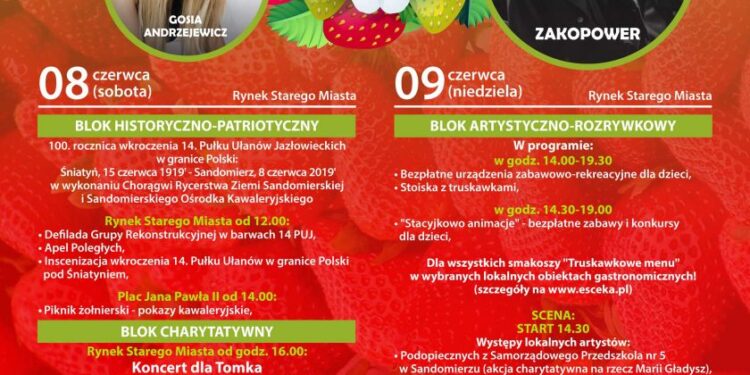 Sandomierz: Ułani, truskawki i akcja charytatywna.