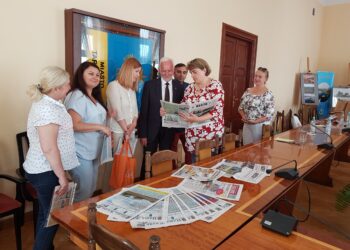 Tarnobrzeg. Rosyjscy dziennikarze nad Jeziorem Tarnobrzeskim.