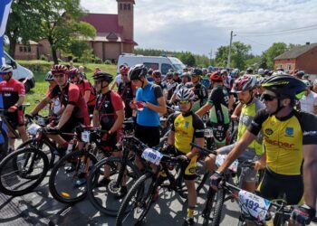 Grębów: I Maraton Rowerowy w Grębowie w miejscowości Krawce.