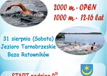 Tarnobrzeg: Pływackie zmagania na jeziorze.