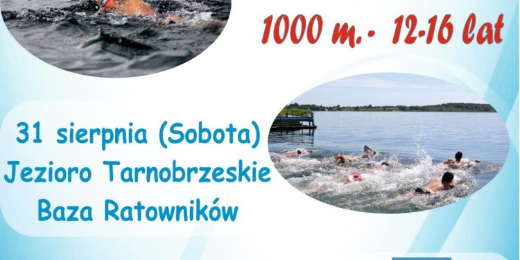Tarnobrzeg: Pływackie zmagania na jeziorze.