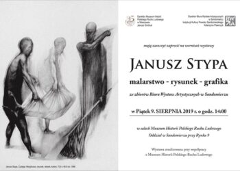 Sandomierz: Wernisaż wystawy malarstwa, rysunku i grafiki Janusza Stypy.