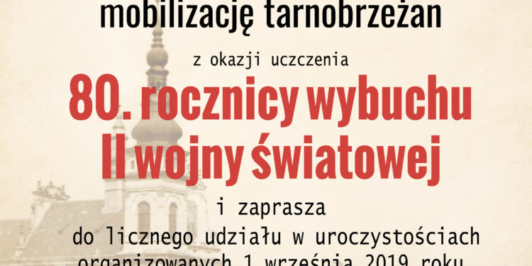 Tarnobrzeg. Obchody upamiętniające 80. rocznicę wybuchu II wojny światowej.