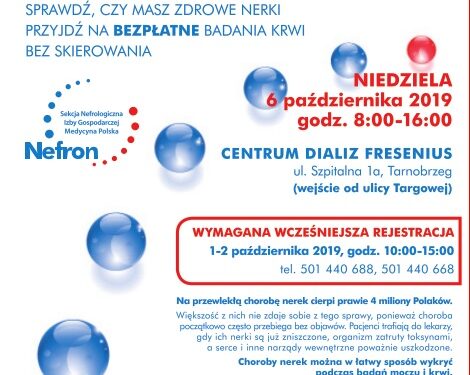Tarnobrzeg: „Zbadaj nerki! Bezpłatnie i bez skierowania”.