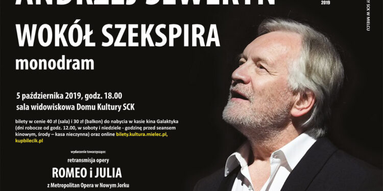 Mielec: Andrzej Seweryn ze spektaklem „Wokół Szekspira”