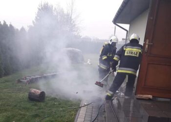 Grębów: Pożar kotłowni