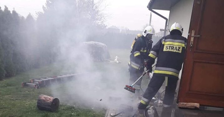 Grębów: Pożar kotłowni