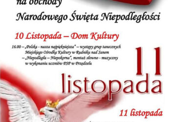 Rudnik nad Sanem: Uczczą Niepodległą marszem, śpiewem, tańcem i biegiem
