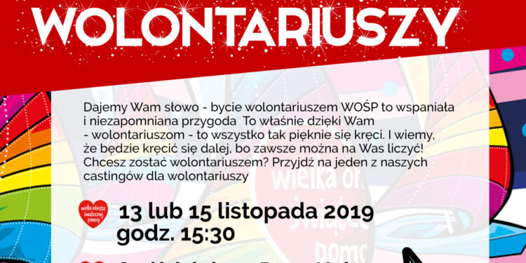 Stalowa Wola: W środę pierwszy casting na wolontariuszy WOŚP.