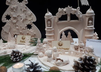 Sandomierz: Wystawa szopek w Porcie Kultury.