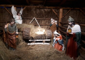 Sandomierz: Żywa szopka na Trześniowskiej.