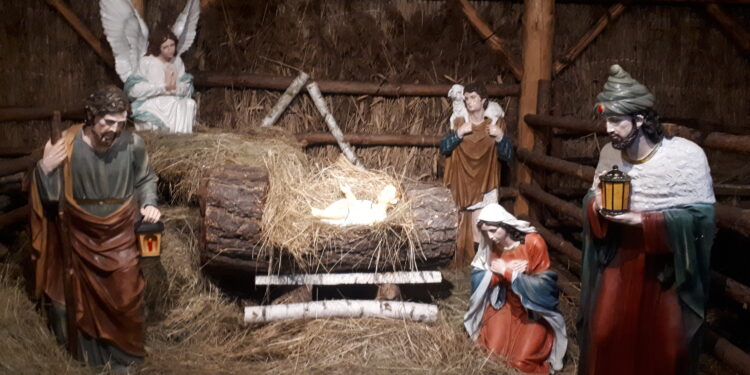 Sandomierz: Żywa szopka na Trześniowskiej.