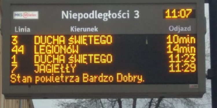 Mielec:  Więcej informacji o stanie powietrza