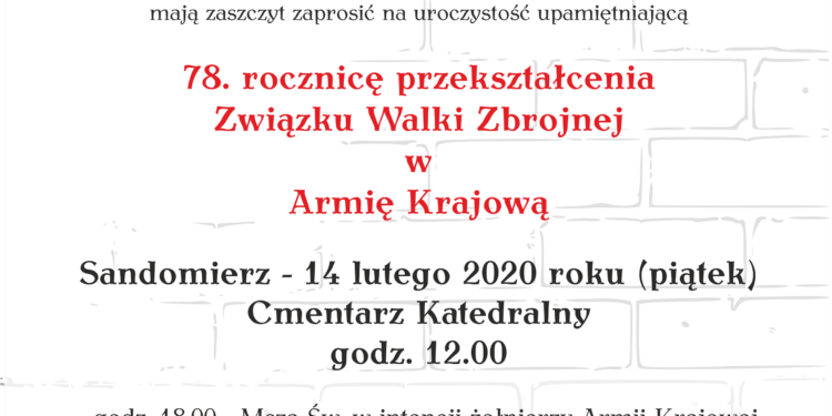 Sandomierz: Dziś 78. przeksztalcenia ZWZ w Armię Krajową.