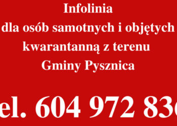 Pysznica: Infolinia dla potrzebujących i praca Urzędu Gminy online.
