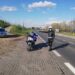 Tarnobrzeg, powiat tarnobrzeski. Policjanci na motocyklach patrolują miasto i powiat.