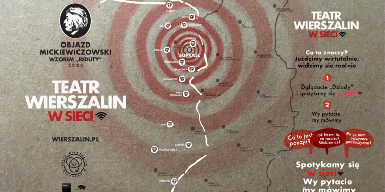 Sandomierz: Sandomierskie Centrum Kultury i Teatr Wierszalin z Supraśla zapraszają na „Objazd mickiewiczowski – wzorem Reduty”.