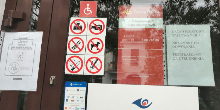Stalowa Wola: Zamknięta poczta i 5 zakażonych koronawirusem