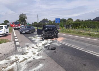 Goźlice: Po wypadku zablokowana krajowa „dziewiątka”