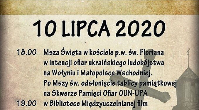 Stalowa Wola: W 77. rocznicę rzezi wołyńskiej odsłonią pamiątkową tablicę