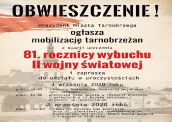 Tarnobrzeg. Uroczystości  upamiętniające wybuch II wojny światowej.