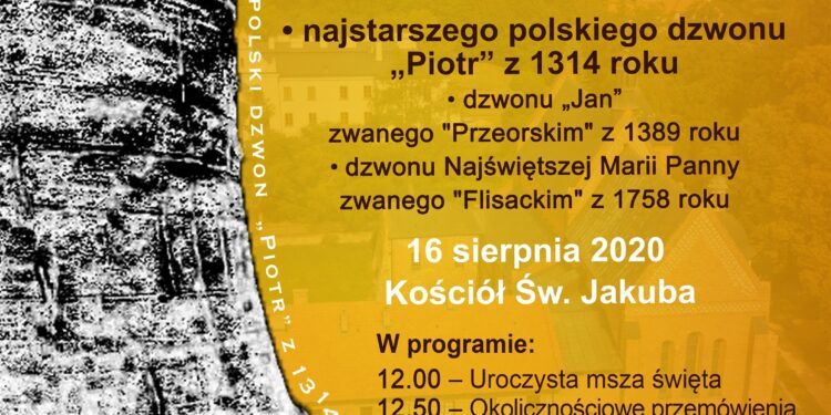 Sandomierz:  Najstarszy datowany dzwon w Polsce znów zabrzmi na kościelnej wieży.