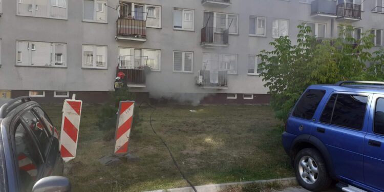 Tarnobrzeg: Pożar na ulicy Kopernika.