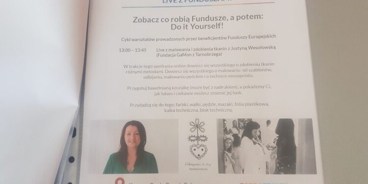Tarnobrzeg, region. Live z malowania i zdobienia tkanin.