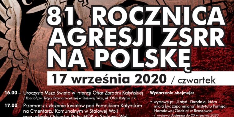 Stalowa Wola: Dziś uroczystości upamiętniające ofiary agresji ZSRR na Polskę