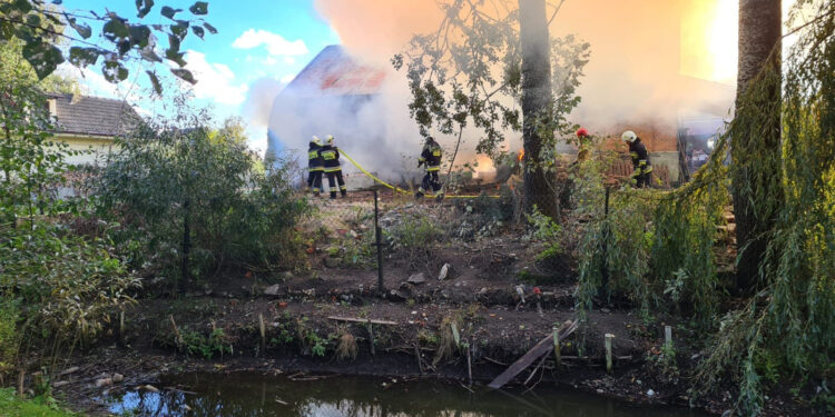 Trześń: Płonęła stodoła