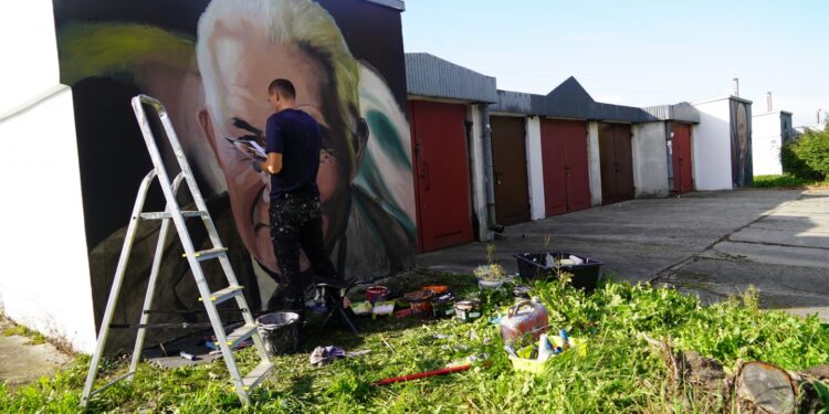 Mielec: Mural Tadeusza Ryczaja