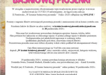Nisko: Festiwal w krainie baśniowej piosenki odbędzie się ONLINE