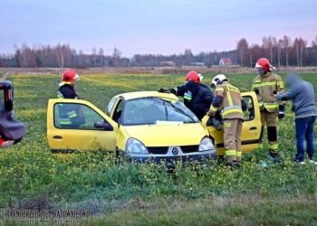 Furmany. Nie chciał uderzyć sarny. Dachował.