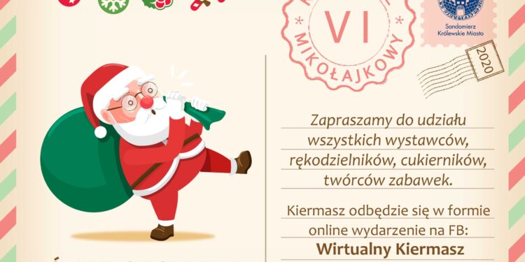 Sandomierz: Kiermasz Mikołajkowy w tym roku odbędzie się wirtualnie.
